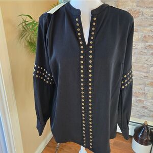 NWT Stitch Fix Black With Studs XS Blouse